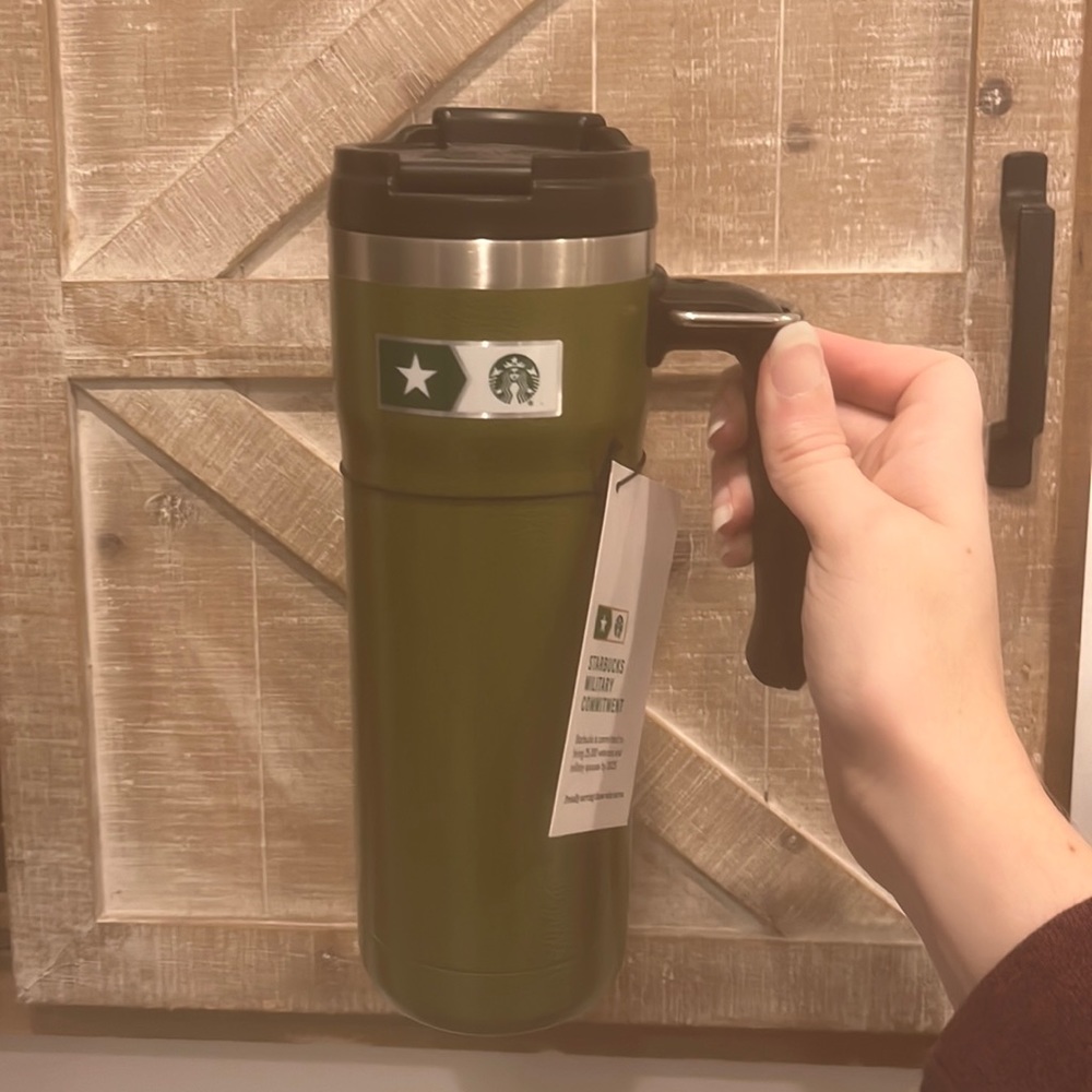 Starbucks + Stanley Military Commitment Hammered Stainless Steel Tumbler Handle